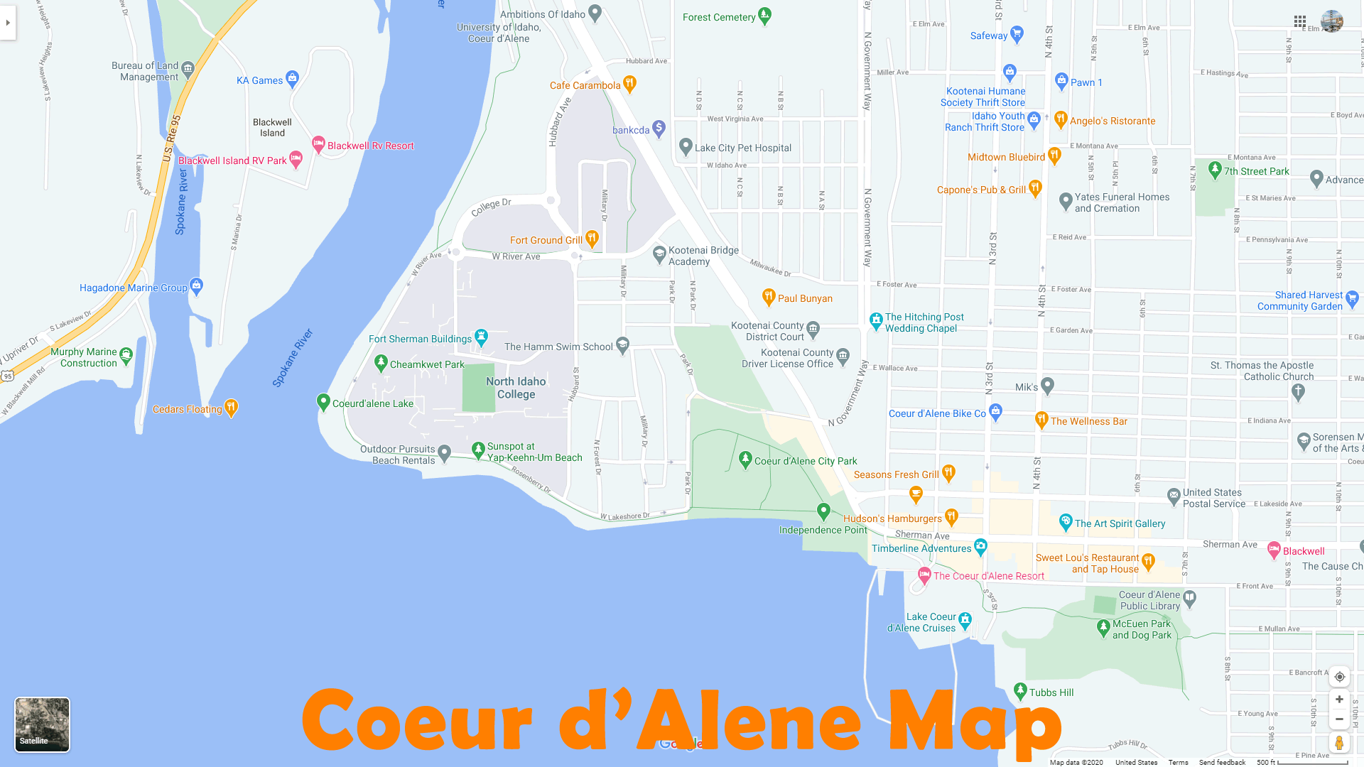 Coeur d'Alene map